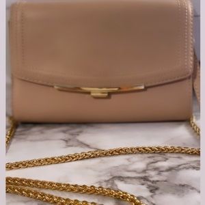 Medium size beige crossbody bag